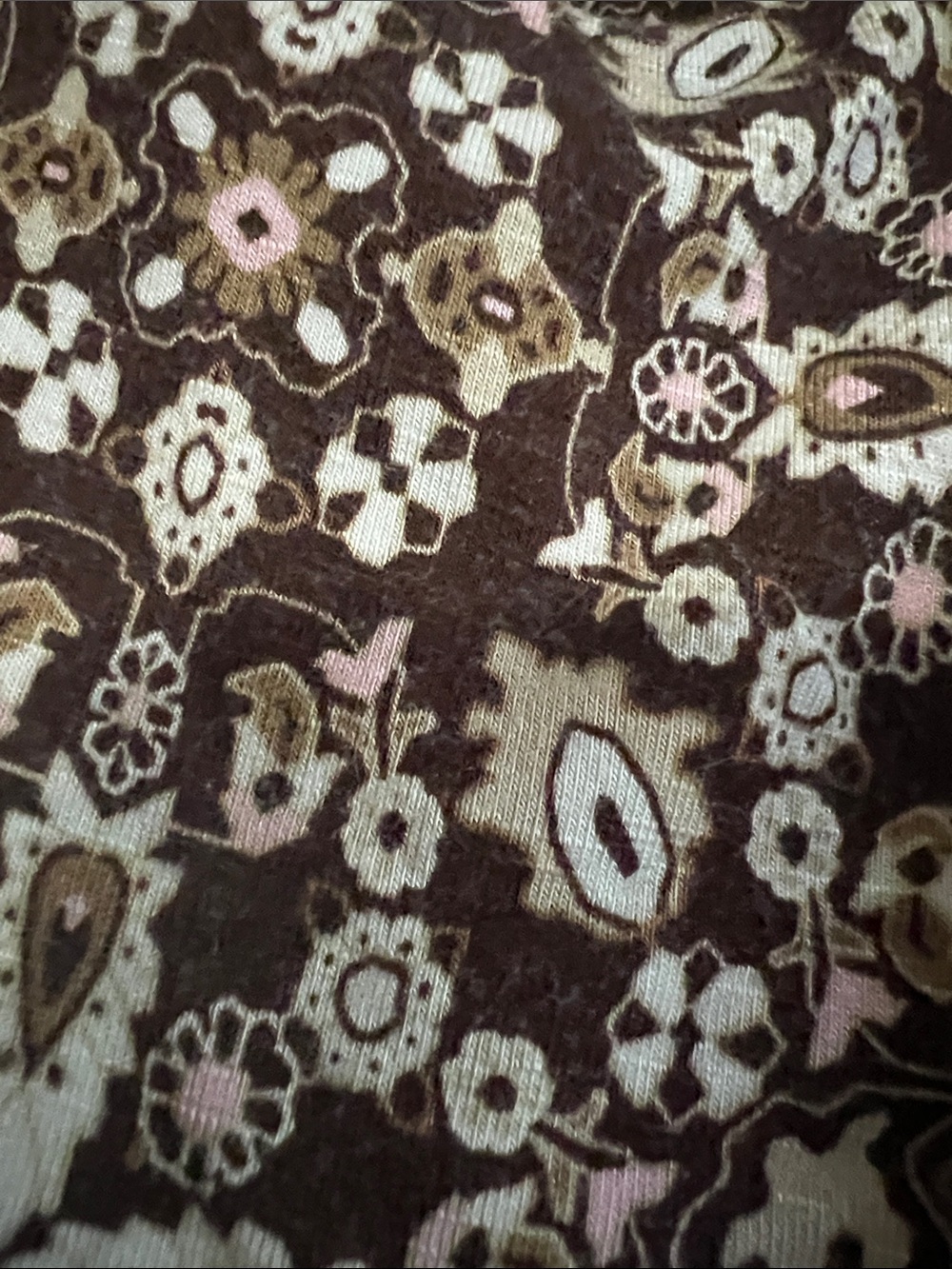 J. Jill Brown and Cream Floral-Pattern Maxi Dress - Picture 2 of 3